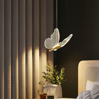 Lustre à suspension LED papillon acrylique minimaliste 