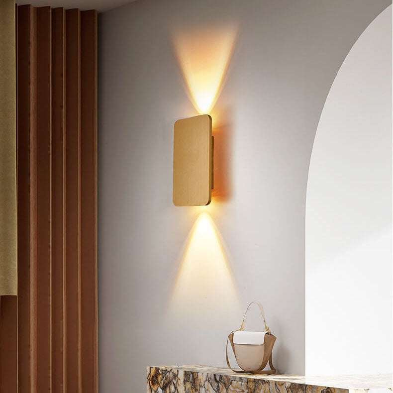 Nordic Minimalist Aluminum Rectangular Flat Panel LED Wall Sconce Lamp ...