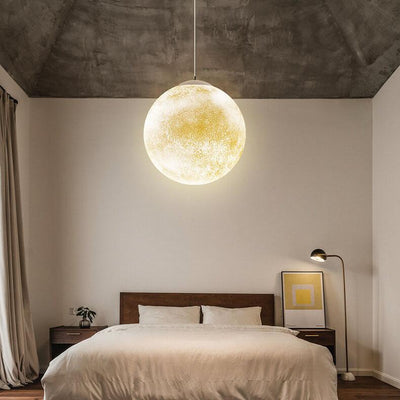 Creative Moon Mars Resin Orb 1-Light Pendant Light