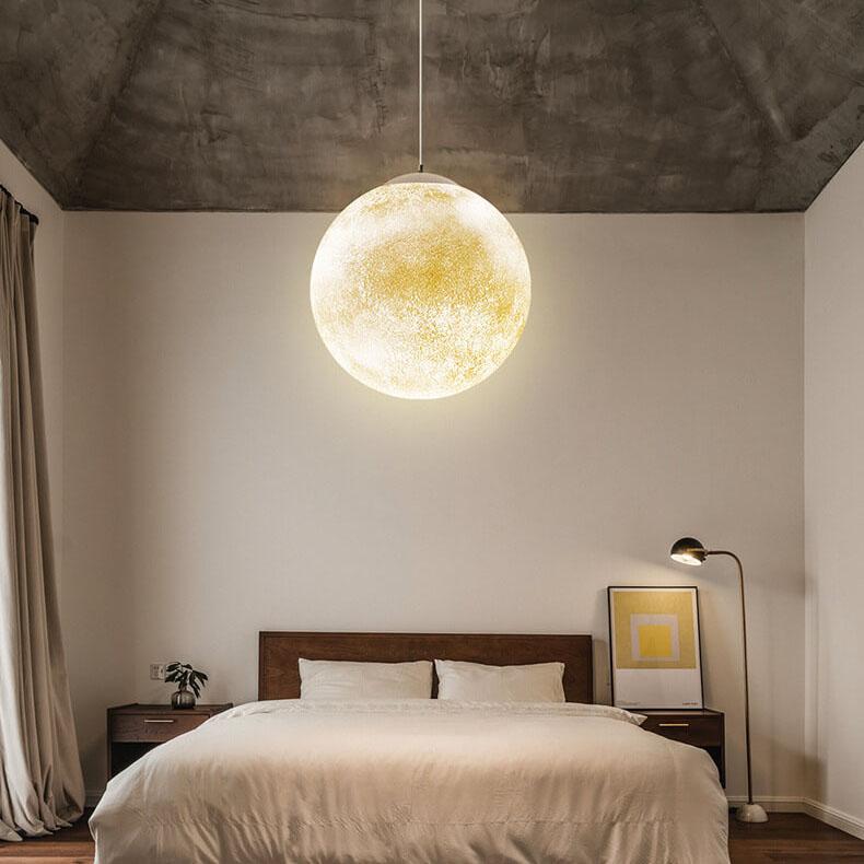 Creative Moon Mars Resin Orb 1-Light Pendant Light