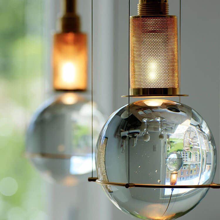 Nordic Crystal Orb Glas LED Pendelleuchte 