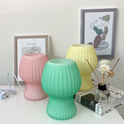 Nordic Striped Glass Macaroon 1-Light Table Lamp