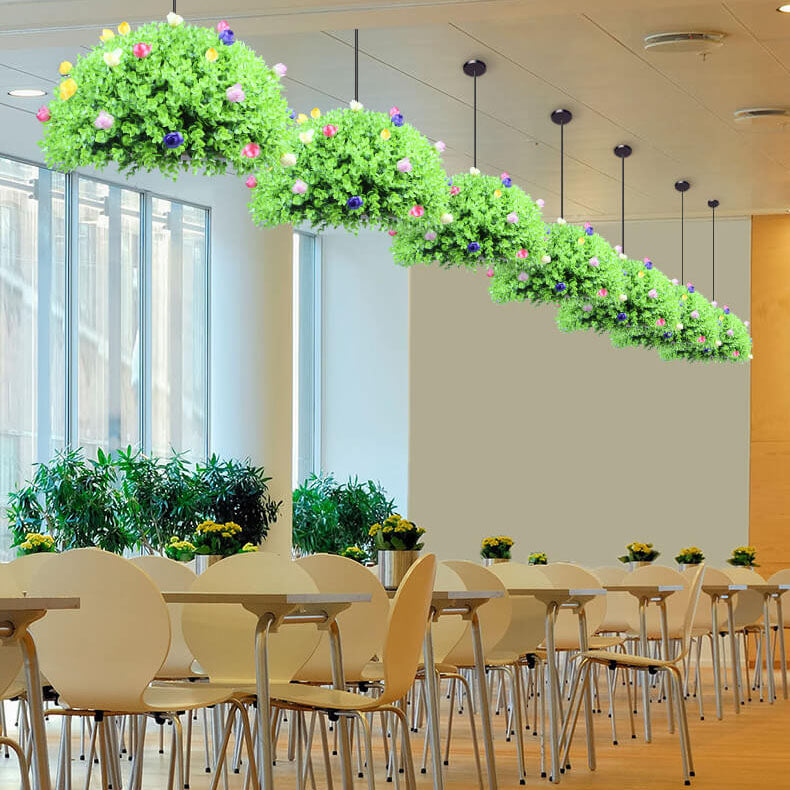 Modern Simulation of Greenery Half Round 1-Light Pendant Light