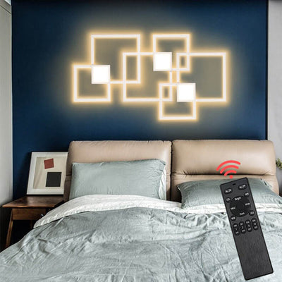 Minimalist Square Combination LED Iron Wall Sconce Lamp