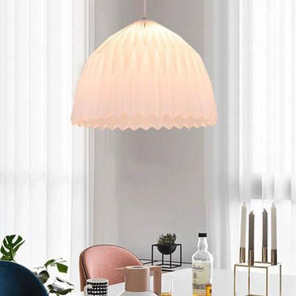 Modern Creative Pleated Acrylic Dome 1-Light Pendant Light