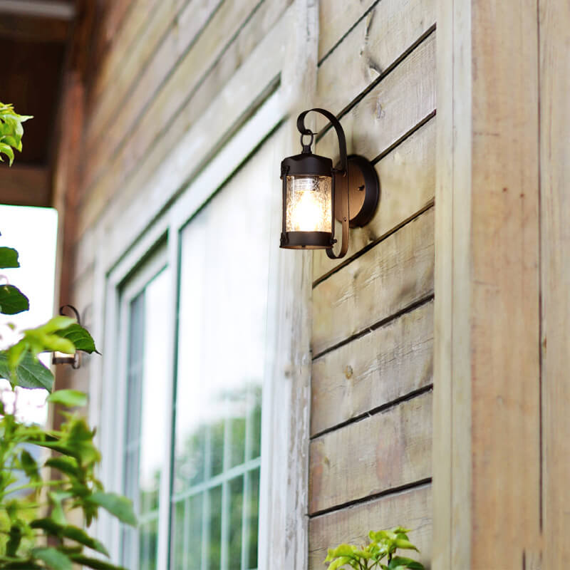 Retro Aged Lantern Outdoor Waterproof 1-Light Wall Sconce Lamp
