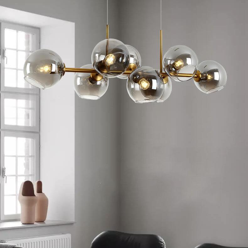 Modern Glass Magic Bean 8-Light LED Chandelier