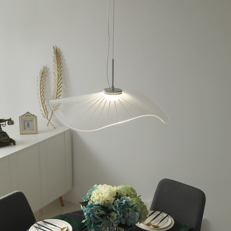 Modern Acrylic Lotus Leaf 1-Light LED Pendant Light