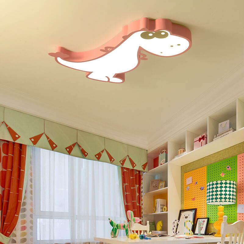 Cartoon Creative Dinosaur LED Flush Mount Ceiling Light