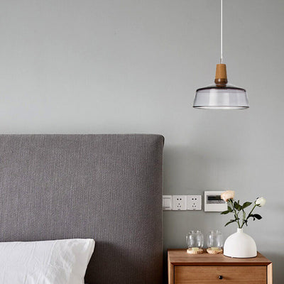 Nordic Vintage Glass Bottle Shape 1-Light Pendant Light
