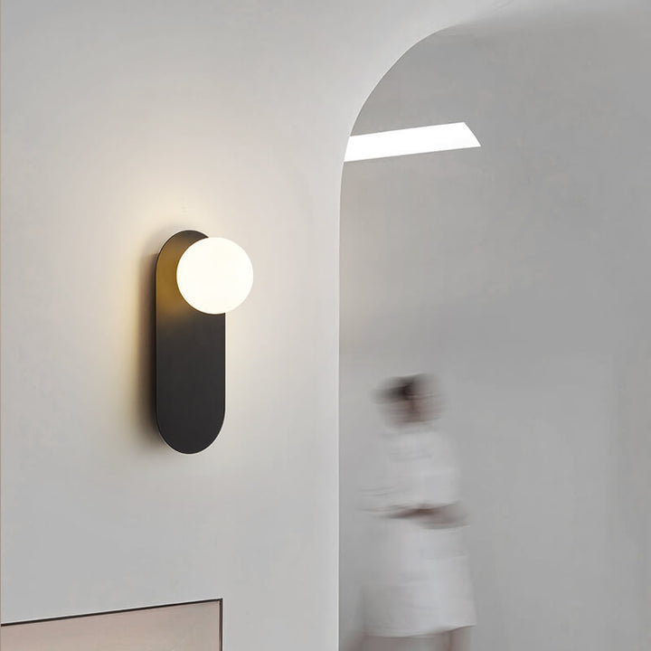 Nordischer minimalistischer Glasring Sockel 1-Licht Wandleuchte 