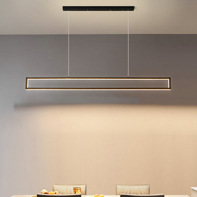 Modern Minimalist Long Frame LED Chandelier