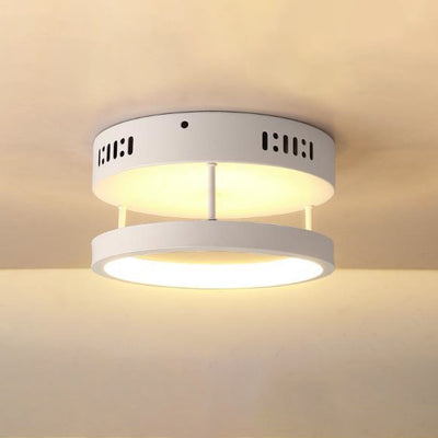 European Minimalist Round Square Aluminum Iron LED Flush Mount Lighting