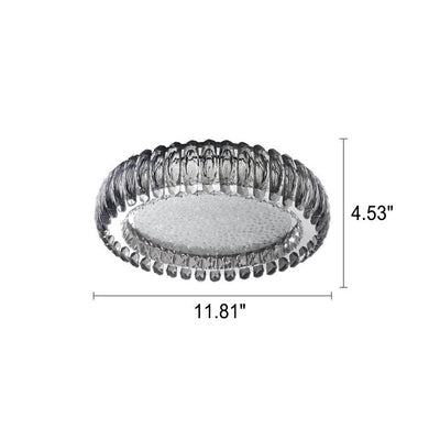 European Light Luxury Round Crystal Edelstahl LED Unterputzbeleuchtung