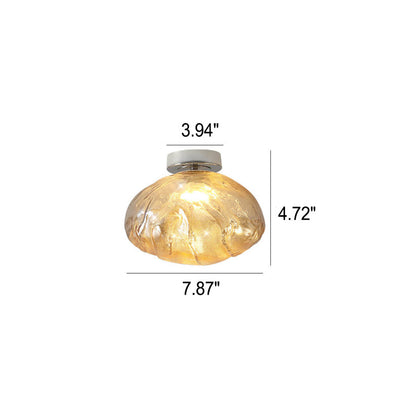Nordic Creative Amber Glass Cloud Design LED-Deckenleuchte mit halbbündiger Montage