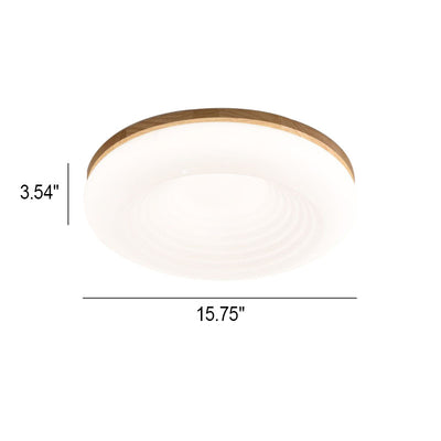 Nordic Minimalist Log Round Acrylic Star Effect LED Flush Mount Ceiling Light