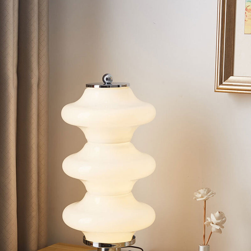 Lampe de Table LED Design Gourde en Verre Nordique 