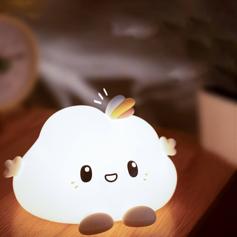 Lámpara de mesa LED de diseño moderno de nube creativa de silicona 