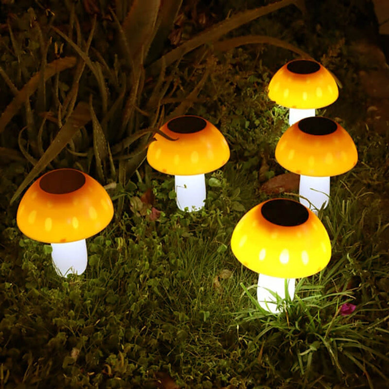 Solar Mushroom Shape LED Outdoor Garden Landscape Decorative Night Path Light