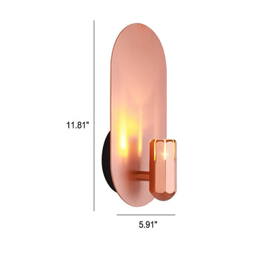 Nordic Creative Aluminum Oval Flat LED Wall Sconce Lamp