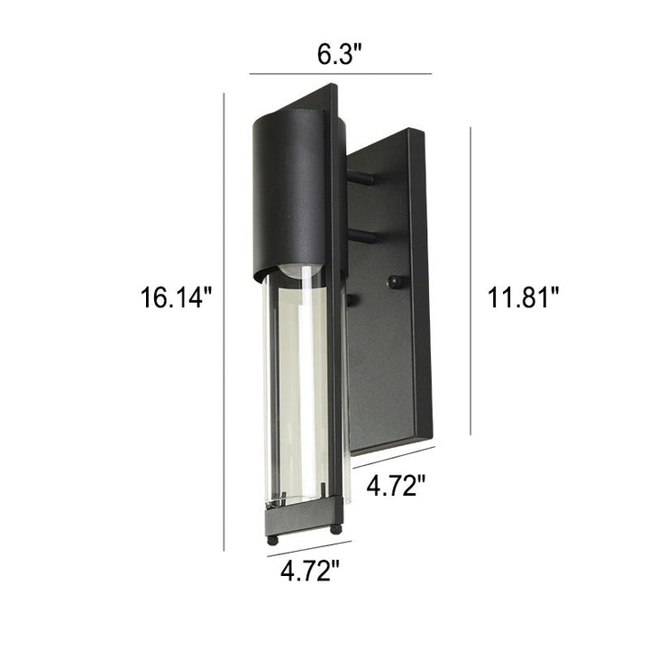 Diseño Antiguo Simple Industrial Lámpara Aplique de Pared Exterior de 1 Luz 
