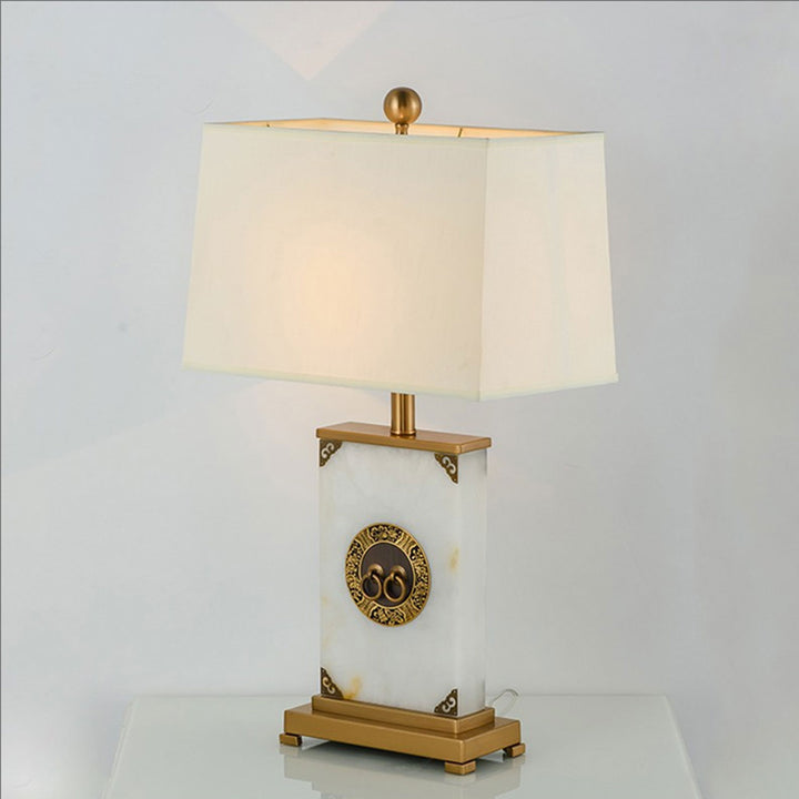 Lampe de Table en Cuivre et Lucite de Luxe Chinoise à 1 Lumière 