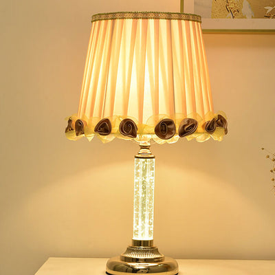 Lampe de Table 1 Lumière à Télécommande Réglable en Luminosité Cristal Européen 