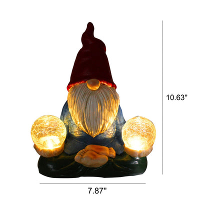 Solar Resin Dwarf Elf Outdoor LED Decorative Garden Light