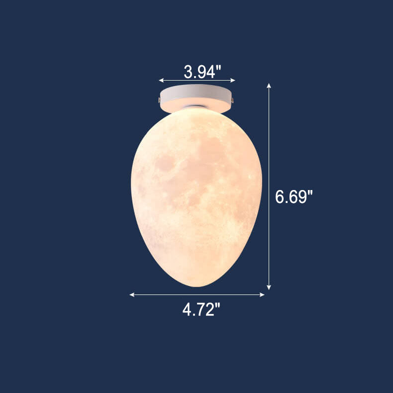 Nordic Creative Egg Design 1-Light Semi-Flush Mount Deckenleuchte