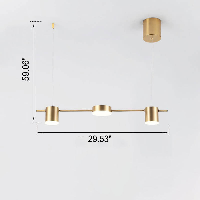 Modern Minimalist Line Round Spotlight LED Island Light Chandelier