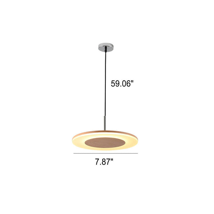 Lampe suspendue LED plate avec soucoupe volante ronde créative nordique 