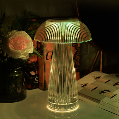 Lampe de table décorative LED à charge tactile éblouissante PMMA Creative Mushroom 
