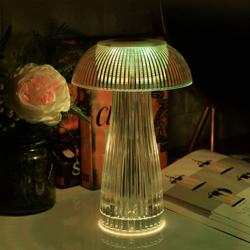 Lampe de table décorative LED à charge tactile éblouissante PMMA Creative Mushroom 