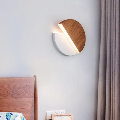 Modern Round Splicing 1-Light LED Rotatable Wall Sconce Lamp