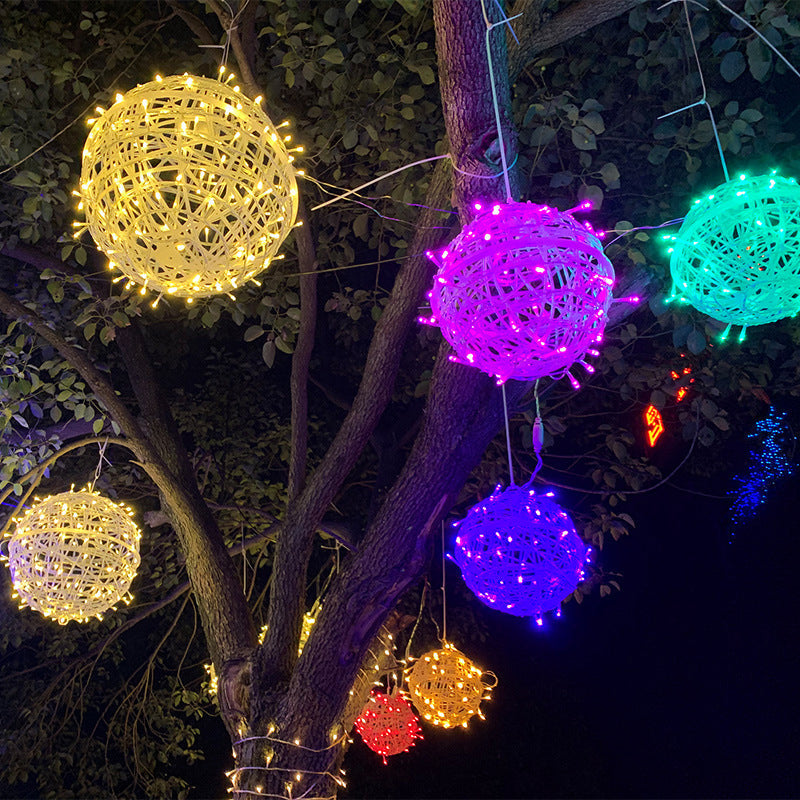 Boule enchevêtrée LED extérieure étanche décorative pour jardin 
