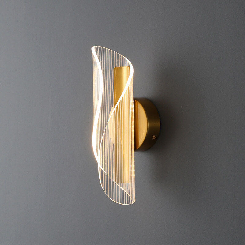 Modern Acrylic Curly LED Wall Sconce Lamp