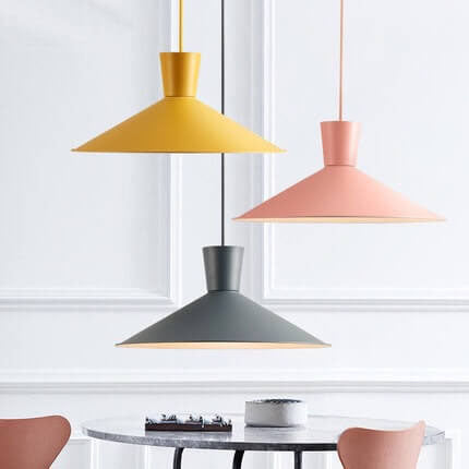 Modern Simple Macaron Scalloped 1-Light Pendant Light