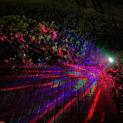 Solar drehbare Farbprojektions-LED Außen-Garten-Rasenleuchte 