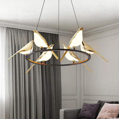 Nordic Creative Bird Shaped Acrylic LED 1/3/6 Light Chandelier