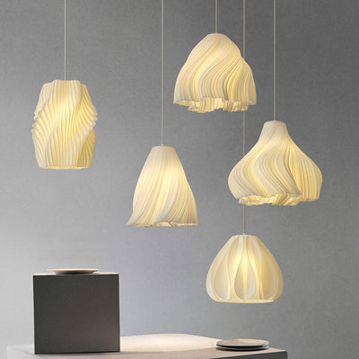 Nordic Geometry 3D Printed Shade 1-Light Pendant Light