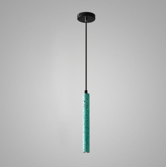 Lámpara colgante LED de tira larga de cemento multicolor retro 