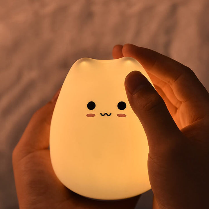 Lampe de Table LED en Silicone USB Veilleuse Chat 