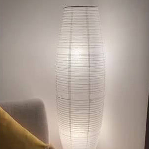 Nordischer minimalistischer Reispapier-Säulen-Stehlampe mit 2 Lichtern 