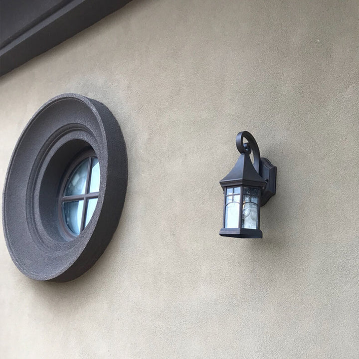 Lanterne européenne rétro étanche 1 lumière applique murale extérieure 