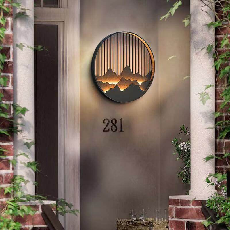 Applique murale étanche à LED ronde pour extérieur au design moderne 