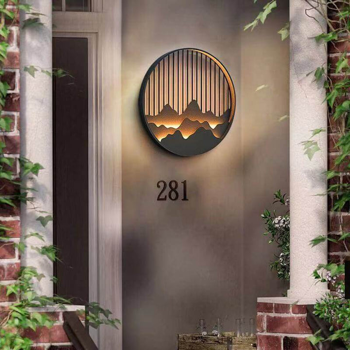 Applique murale étanche à LED ronde pour extérieur au design moderne 