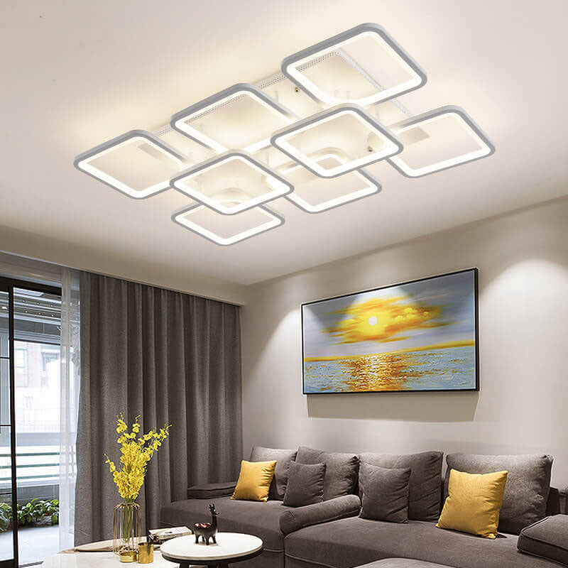 Minimalist Square Combination Acrylic LED Flush Mount Ceiling Light