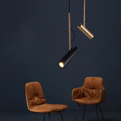 Lampe suspendue moderne et minimaliste à 1 lumière LED dorée