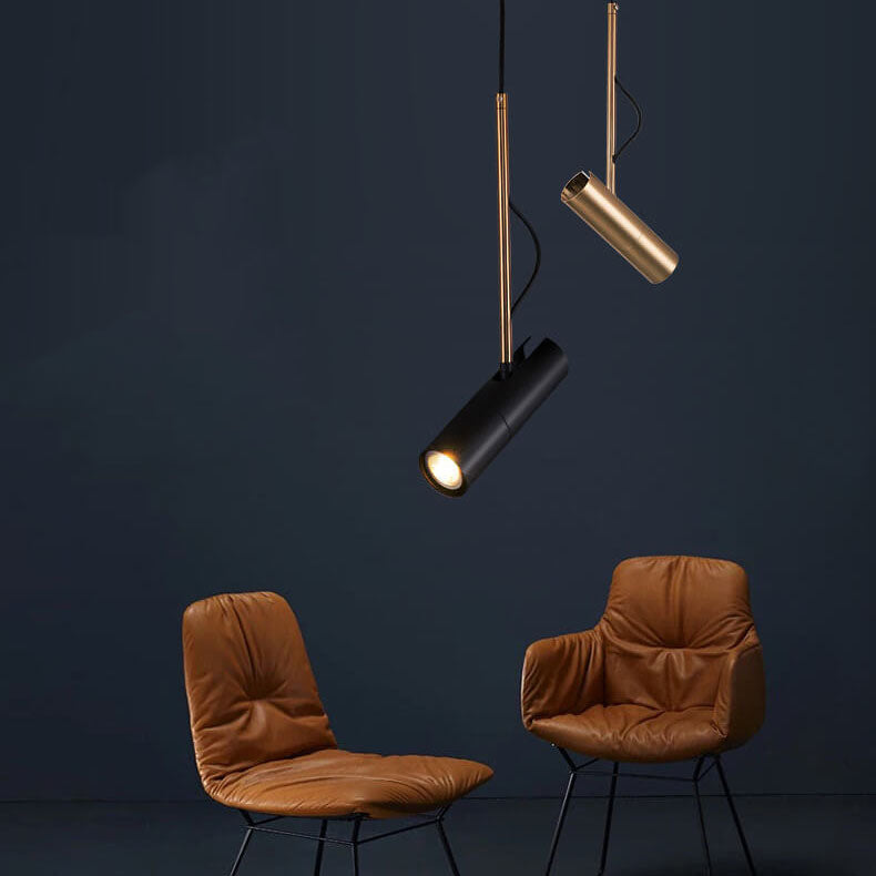 Lampe suspendue moderne et minimaliste à 1 lumière LED dorée
