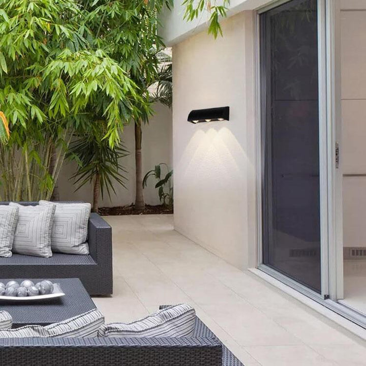 Luz de Pared Exterior Impermeable LED de 3 Luces de Aluminio Cilíndrico Moderno 
